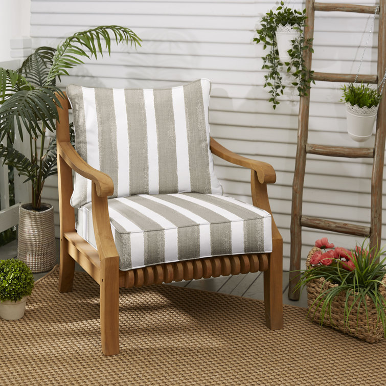 Striped patio 2024 chair cushions